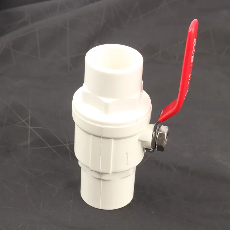 1pcs Inner Diameter 25mm White Control Valve Connectors Red Iron Switch Durable PVC Material Garden Home Water Pipe Valve