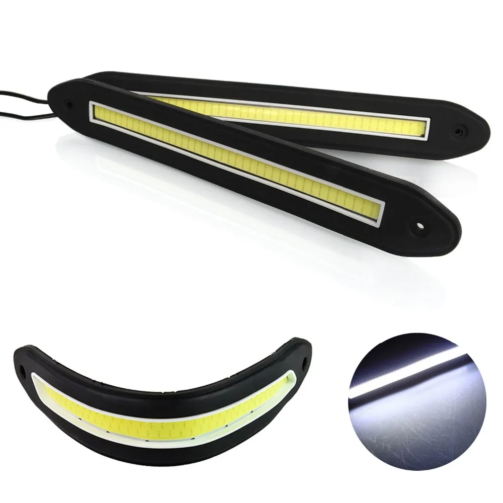 

2pcs 80 SMD Strip shape COB DRL Bendable led Daytime Running light IP67 Waterproof COB Flexible LED Car Driving Fog Lights