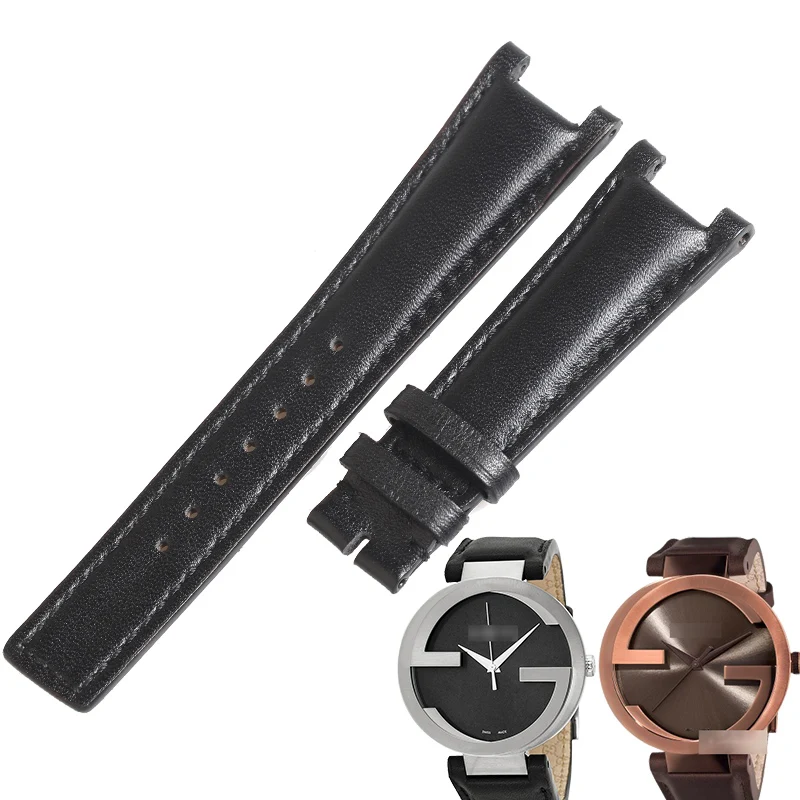 

WENTULA watchbands for GUCCI calf-leather band cow leather Genuine Leather leather strap watch band