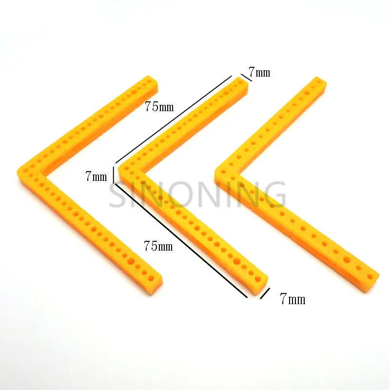 10pcs L - shaped rectangular plastic bar frame car chassis accessory DIY materials building block yellow green blue