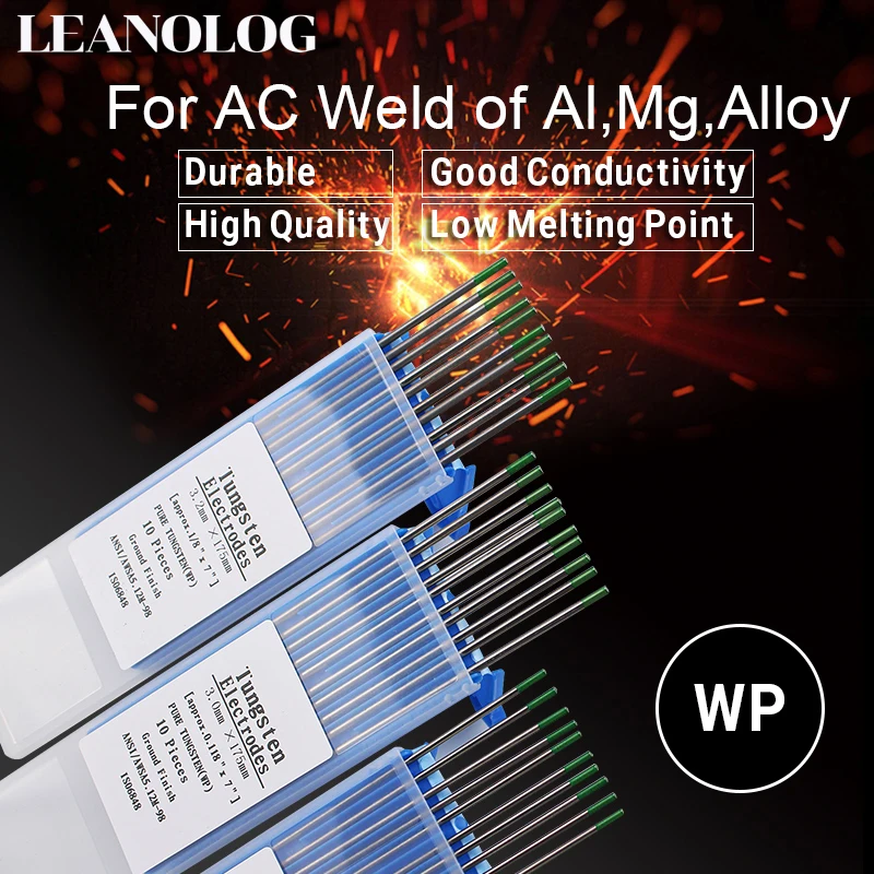 Imagem -02 - Eletrodo de Tungstênio Verde para Solda Eletrodo de Tungstênio 1.0 1.6 2.0 2.4 3.0 3.2 Agulha de Tungstênio Tig Eletrodo de Tungstênio Haste Tig com 10 Peças