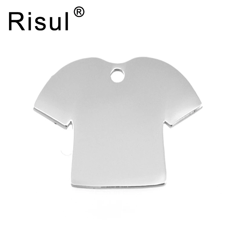 Risul baby clothes coat shirt charms women pendant&necklace  stainless steel blank moms jewelry gift high qulity wholesale 50pcs