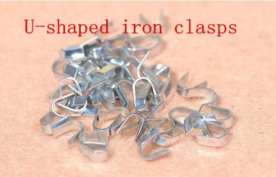 wire clips U-shaped iron clasps 500pcs