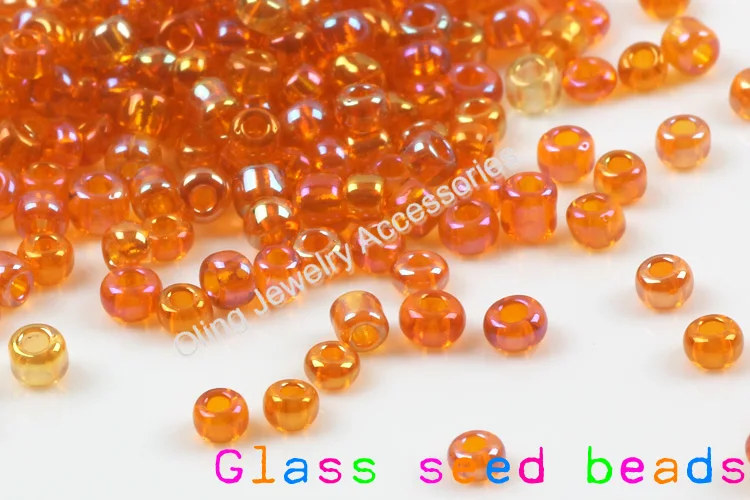 OlingArt 2MM 45G/Packung Glas-Saatperlen Mehrfarbige Transparente Runde Abstandsperlen DIY Schmuckherstellung Zubehör – Detail 12