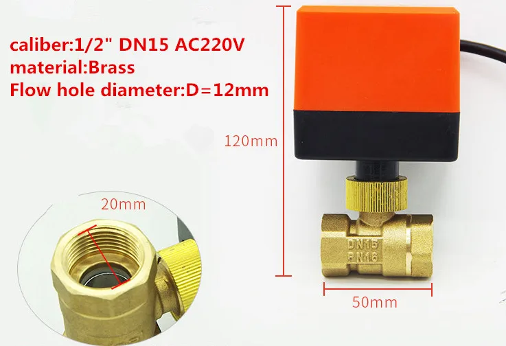 

DN15/DN20/DN25/DN40,AC220V electric brass ball valve,Cold&hot water/Water vapor/heat gas 2 way Brass Motorized Ball Valve