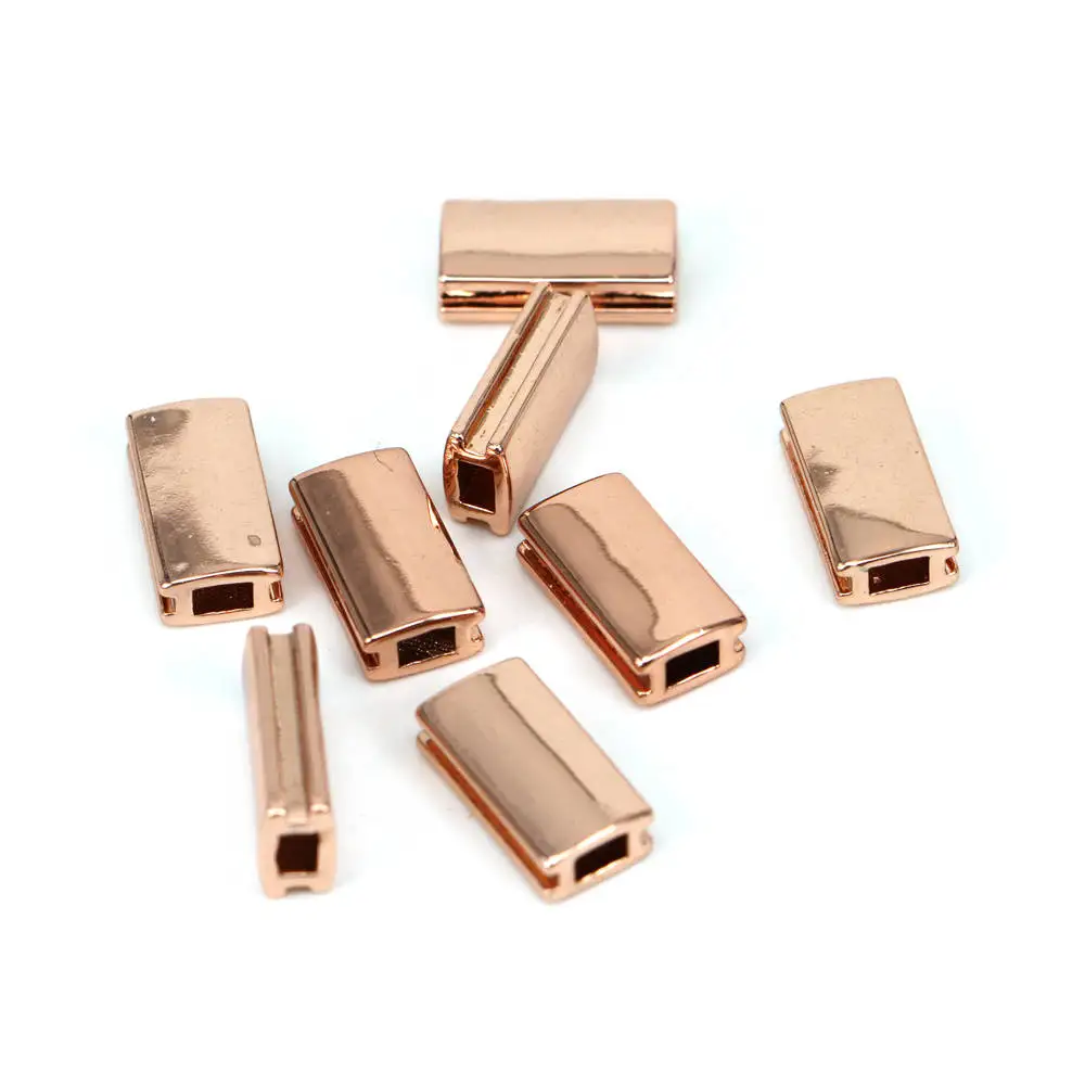 Rectangular Jewelry Charm Beads Accessories Adjustable Sliding Knot Closure Smooth Spacer Bead For DIY Bracelet Necklace Jewelry