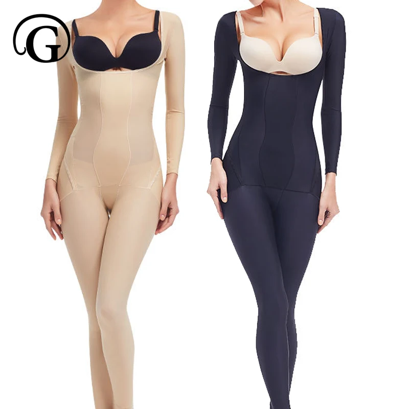 PRAYGER After Surgey Full Body Shapers New Women Sculpture Bodysuits Thigh Push UP Breast Corset