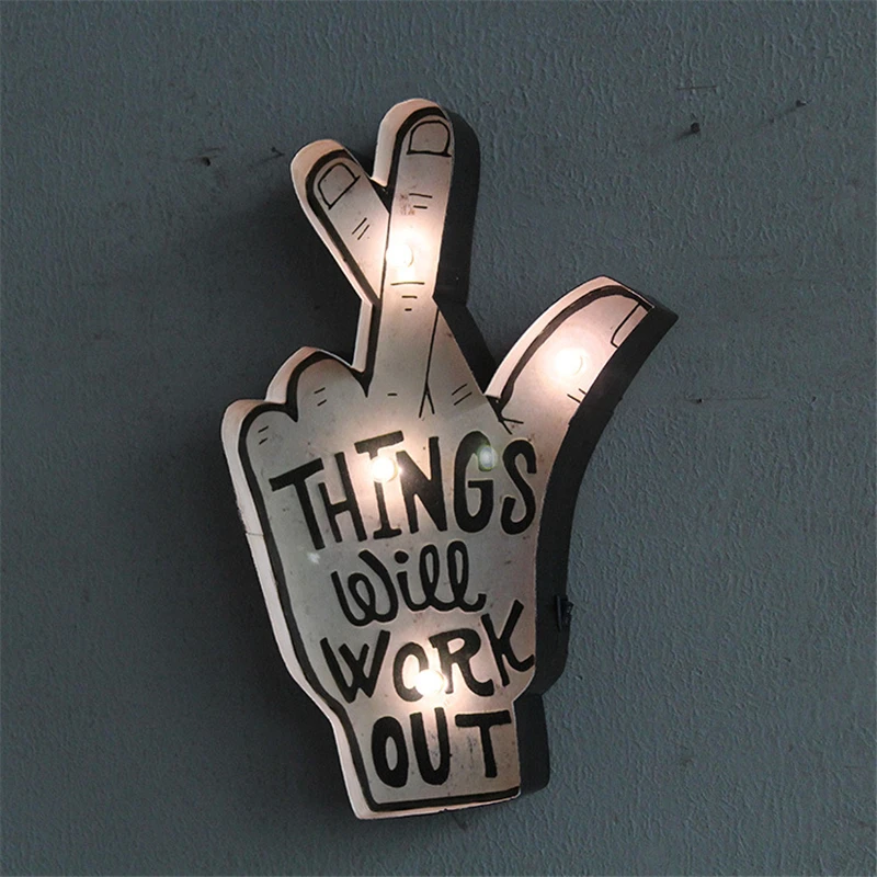 Vintage Things Will Work Out LED Neon Sign, Bar, Club, Cafe, Wall Decoration, Metal Poster, Hanging Home Decor, Signage A940