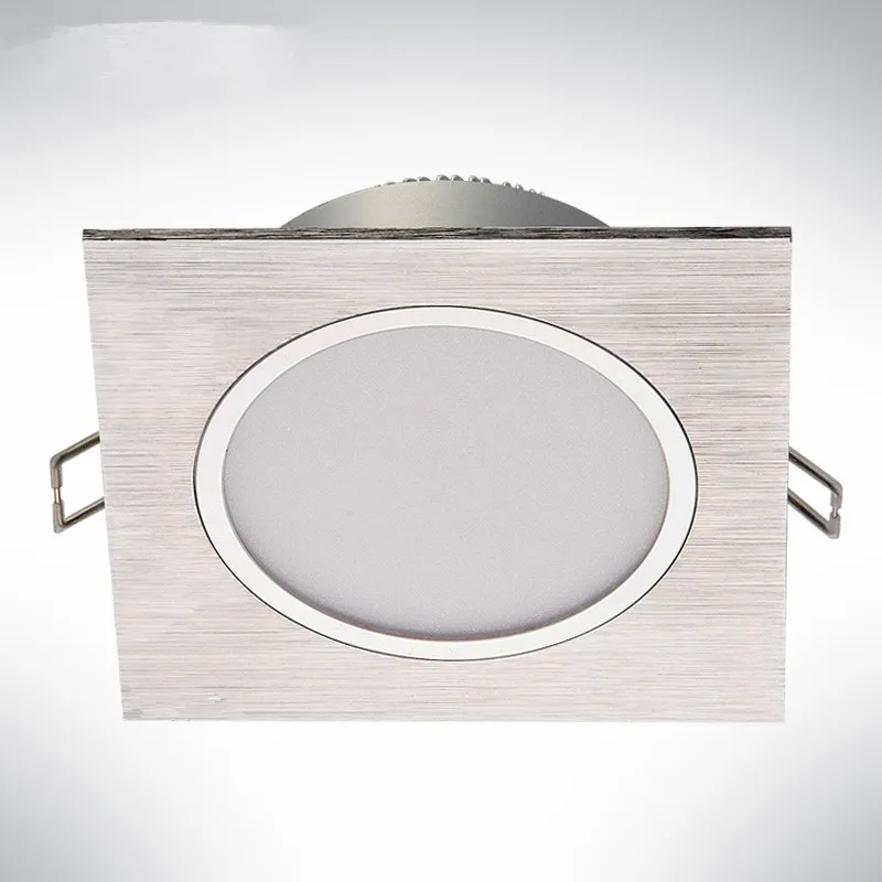 Imagem -04 - Dimmable Led Square Downlights Escova Lâmpada do Teto de Prata Down Light para Cozinha Casa Escritório Iluminação Interior 5w 10w ac 85265v