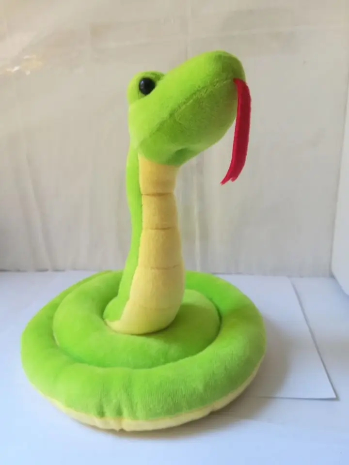 simulazione serpente serpente verde peluche circa 24x20 cm bambola morbida cuscino giocattolo regalo di compleanno w0428