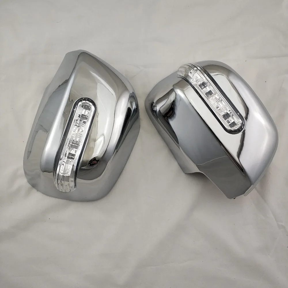 for Toyota Highlander kluger 1998-2003/Alphard 1998-2003 Novel style 2PCS ABS Chrome plated door mirror covers with Le'd