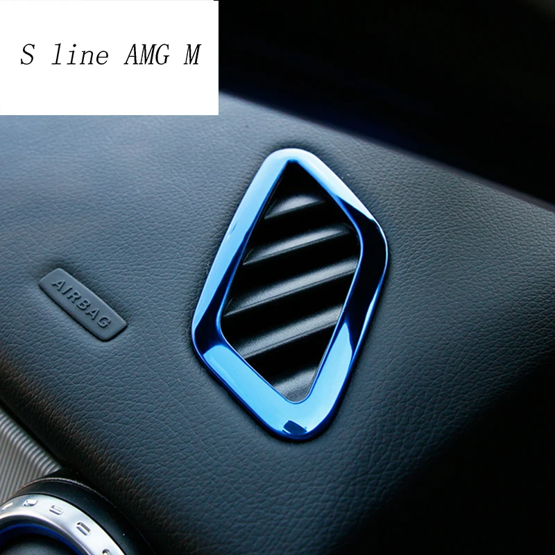 Car-styling Dashboard Air Conditioning Vent Cover Sticker Trim For Mercedes Benz CLA GLA A Class W117 C117 W176 X156 Accessories