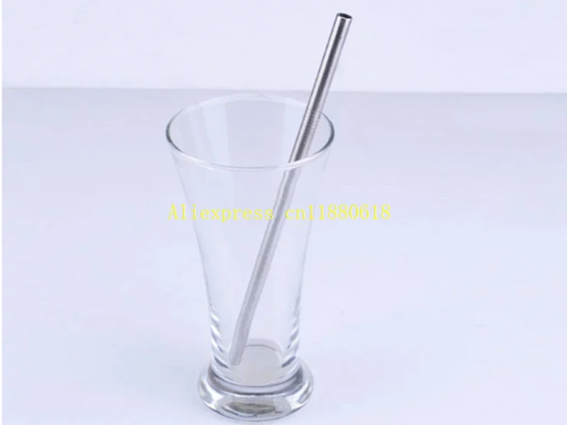 Free shipping Wholesale Stainless Steel Straw drinking straw bend & Straight drinking straw beer straw 8inch 300pcs/lot