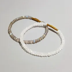 Lii Ji Matte Natural Stone Moonstone/Labradorite Bracelet