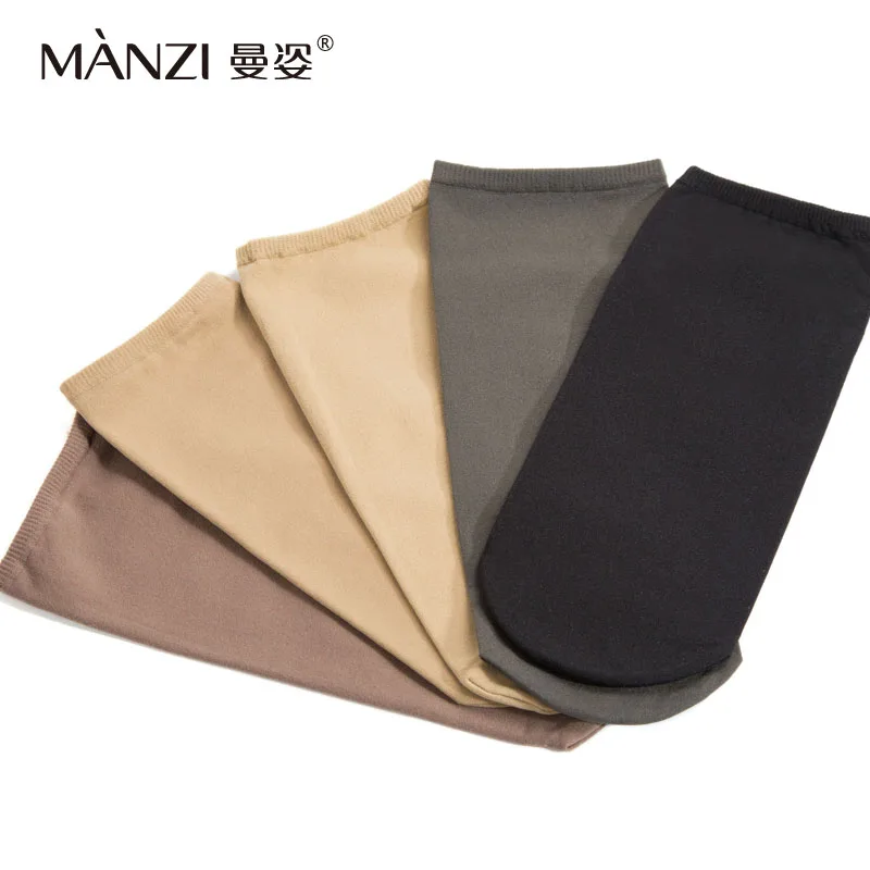 MANZI-Short Velvet Socks for Women, Soft and Breathable, Fashion and Practical Silk Nylon Socks, 100D, 12Pairs per Lot, MZ32011