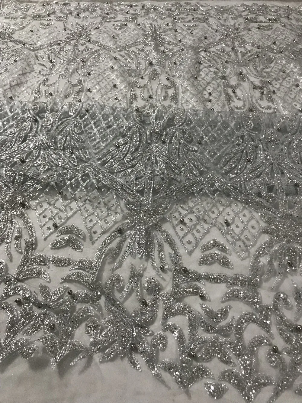 

top Quality glitter African Net Lace with L-033 Indian Lace Materials French Lace Fabric