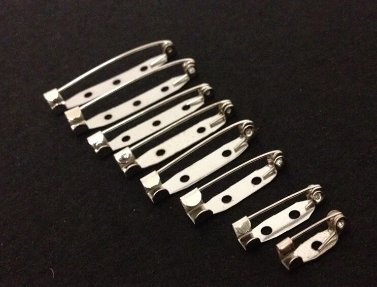 

100pcs 4.5cm/45mm Big Jewelry Making Brooch Back Bar Safety Pins With Swivel Safety Cap Diy Jewelry Findings For Women