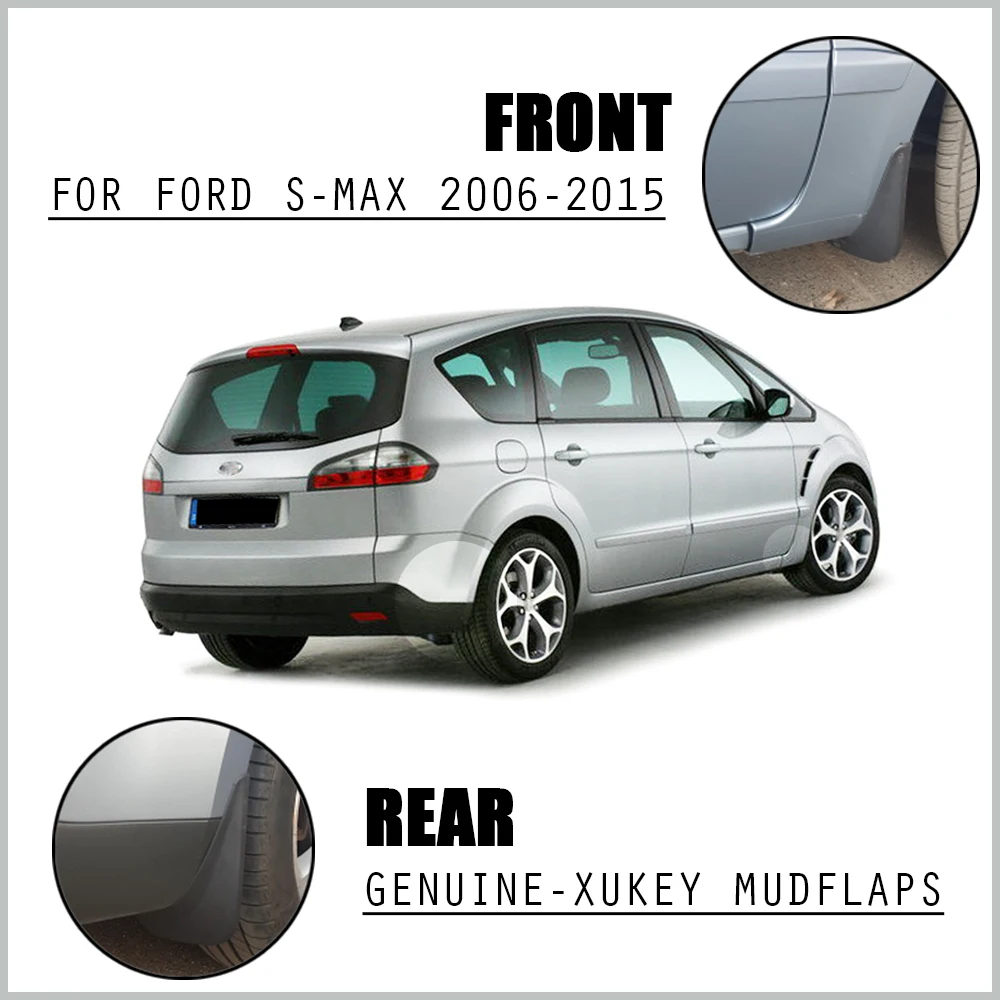 4x Molded Mud Flaps For Ford S-Max 2006 - 2015 Mudflaps Splash Guards Mudguards 2007 2008 2009 2010 2011 2012 2013 2014