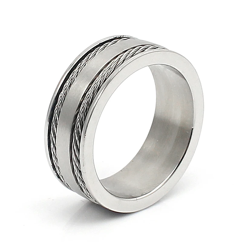 men rings stainless steel brand fashion jewelry ring with wire size 12 10 9 11 13