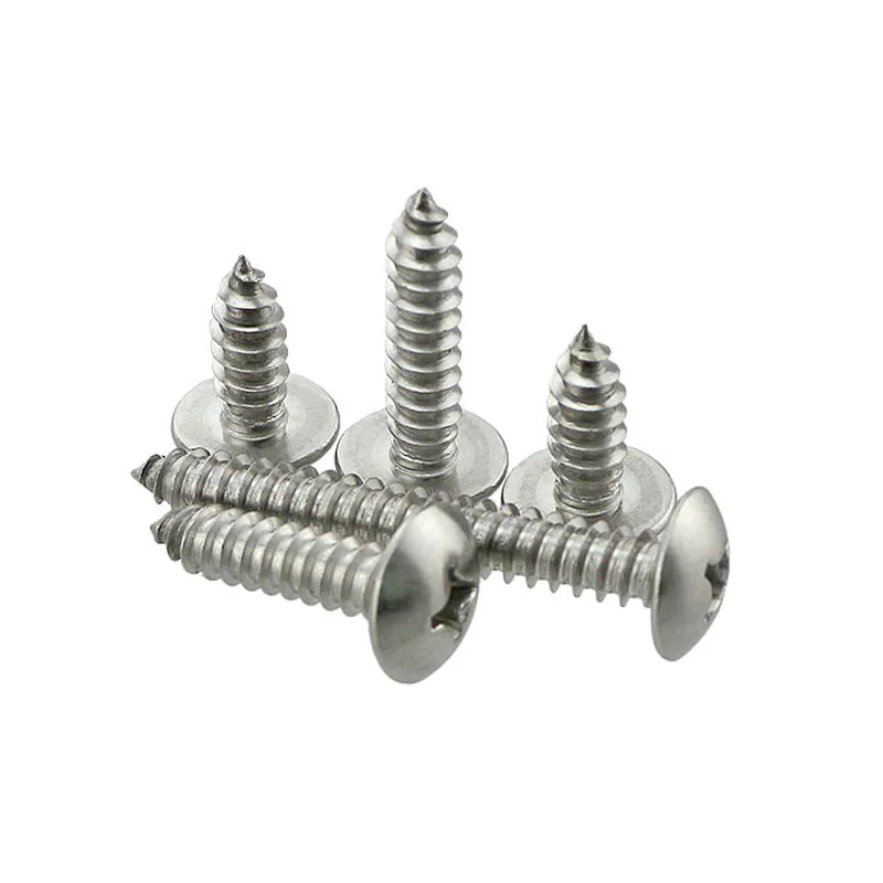 

30pcs M1.7 nickel-plated cross large flat head self-tapping screws home screw bolt decoration bolts 4mm-10mm length