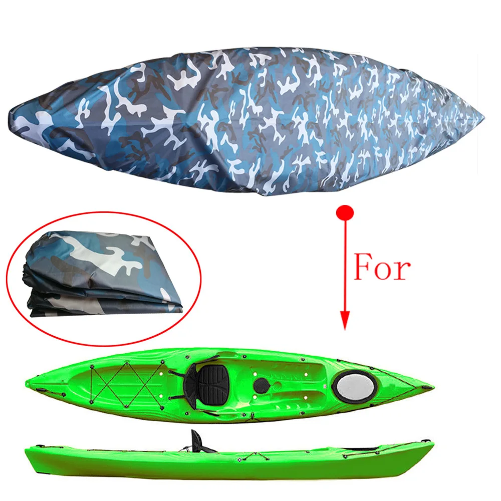 6.8'-18' UV Protection Kayak Cover Waterproof Canoe Storage Dust Sunblock Cover for Fishing Boat Rowing Shell Paddle Board