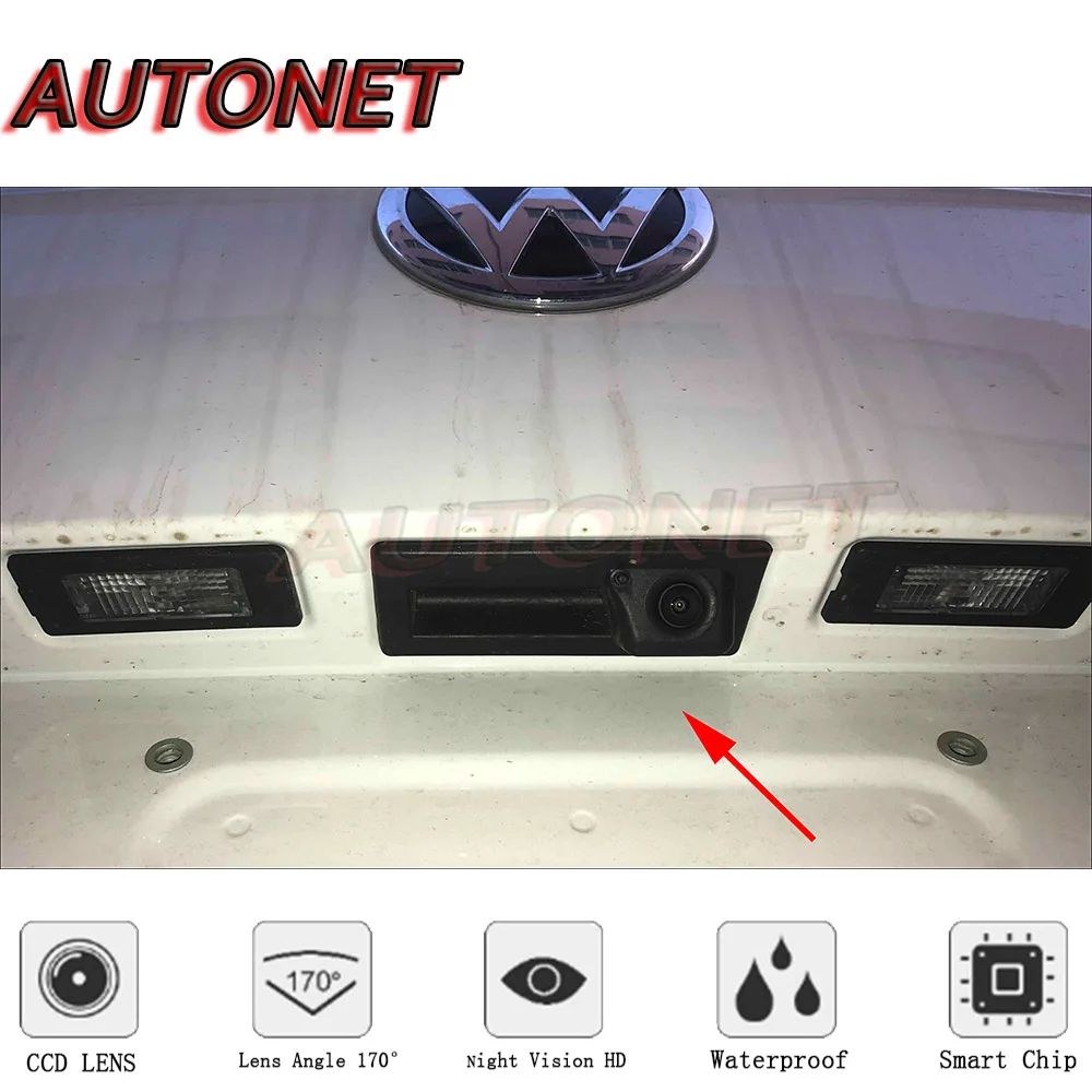 AUTONET CAR Trunk Handle Camera For Volkswagen VW Passat Variat b6 b7 wagon sedan 2008~2015 Night Visioin Rear View camera