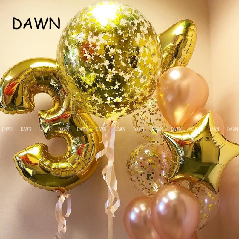 Large 40inch Silver rose Gold Aluminium Foil Number Balloons 0-9 Birthday Wedding Engagement Party Decor Globo Kids Ball Supplie