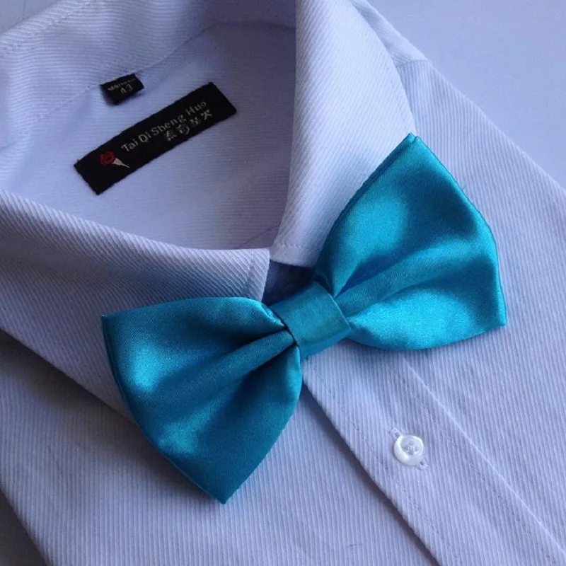 HOOYI 2019 Effen mannen Strikje voor man blauw bowtie