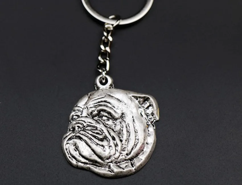 New Fashion english bulldog Keychain jewelry Popular Bulldog Key Chain Key Ring