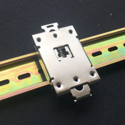 Single Phase SSR 35MM DIN Rail Fixed Solid State Relay Clip Clamp Mounting Bracket Iron Nickel Plating