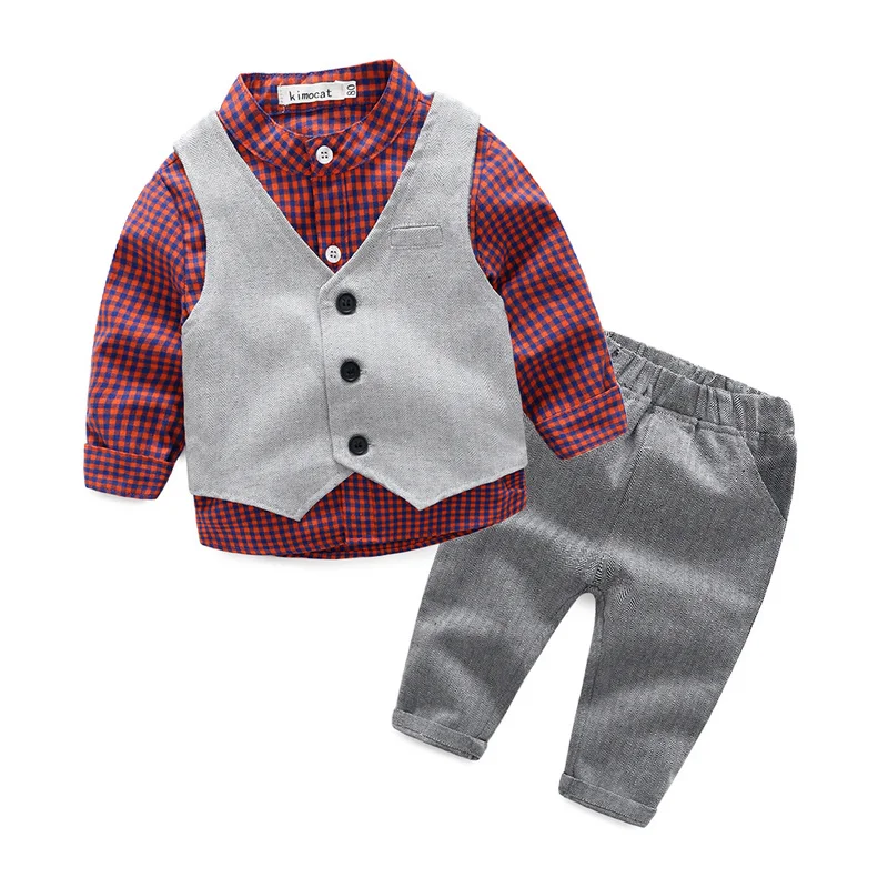 

gentleman baby boy clothes wedding kids clothes shirt+vest+pants 3pcs/set baby boy clothing set