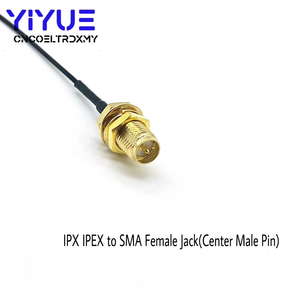 1ชิ้นสำหรับการ์ด WIFI PCI u.fl IPX ไปยัง RP-SMA ตัวเมีย (ตัวผู้) RF สายถักหางเปีย10ซม.