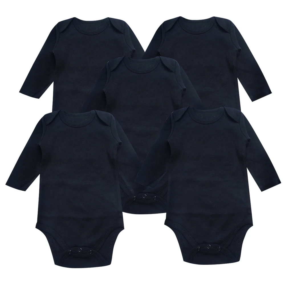 Baby Bodysuit Newborn Babies Clothes Long Sleeve Black Unisex Muslim 0-24 Months Infant Clothing