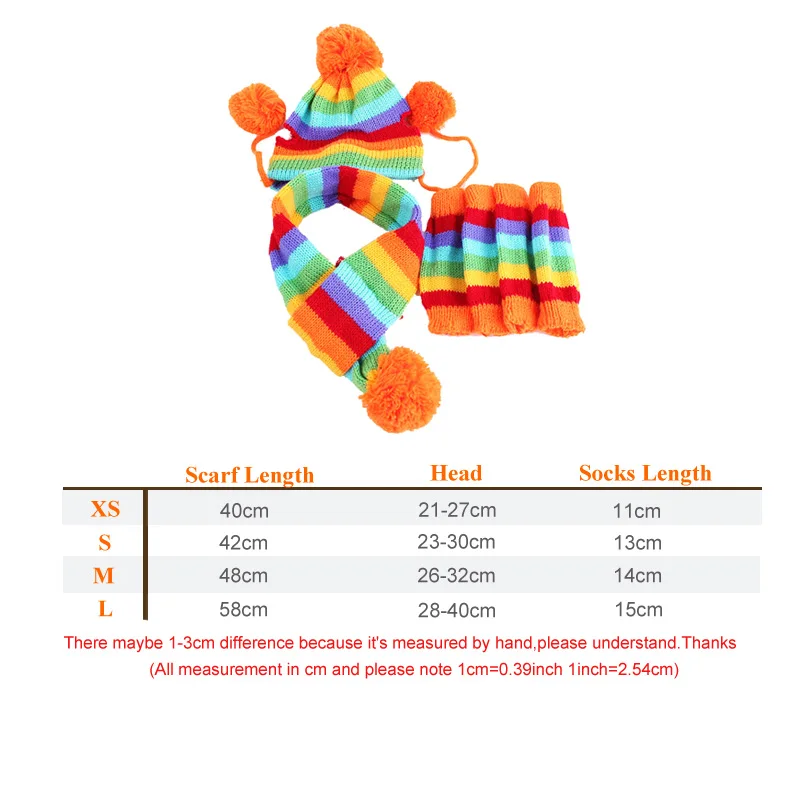 니트 개 모자 스카프 세트, 부드러운 다리 워머 강아지 의류, 겨울 따뜻한 강아지 옷, 소형견 XS-L, 3 색