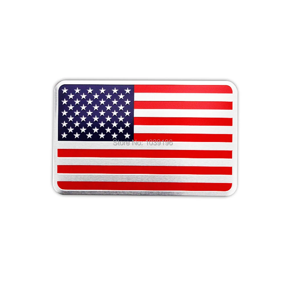 Cool Fashion Car Styling National Flag 3D Metal Chrome Aluminium Alloy Emblem Badge Sticker Decal Auto Accessory For Countries