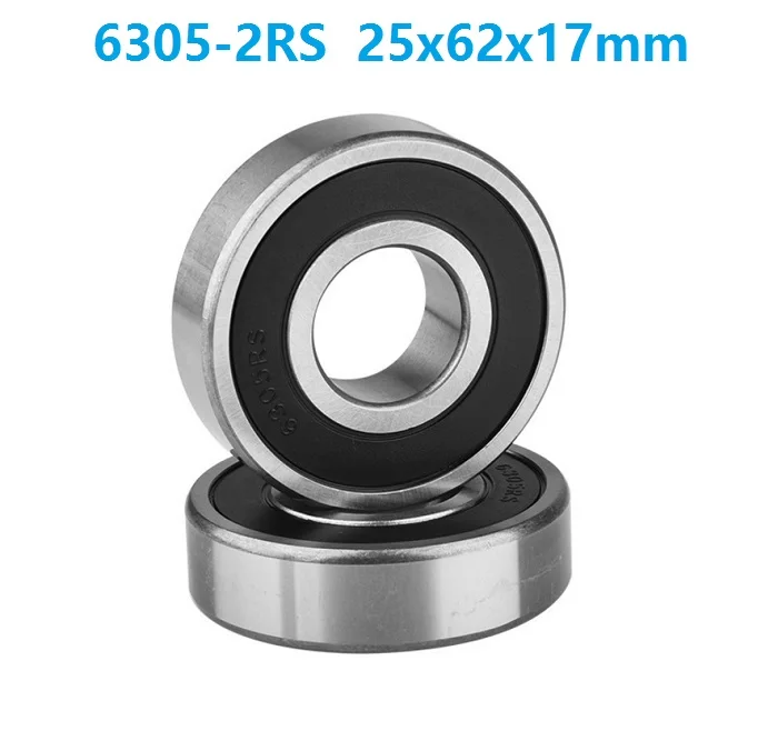 50pcs/lot 6305RS 6305-2RS 6305 RS 2RS Deep Groove rolling bearings 25*62*17mm Deep Groove Ball bearing 25x62x17mm