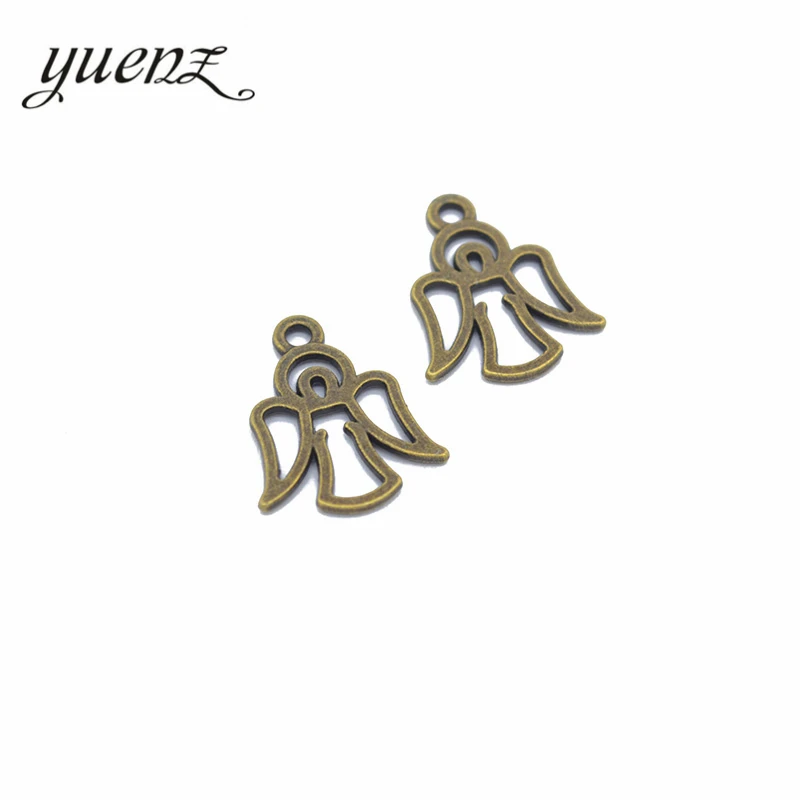 YuenZ 20pcs Antique Silver color Angel Charm Metal Charms Necklace Jewelry Diy Jewelry Findings Handmade Craft 20*16mm I206