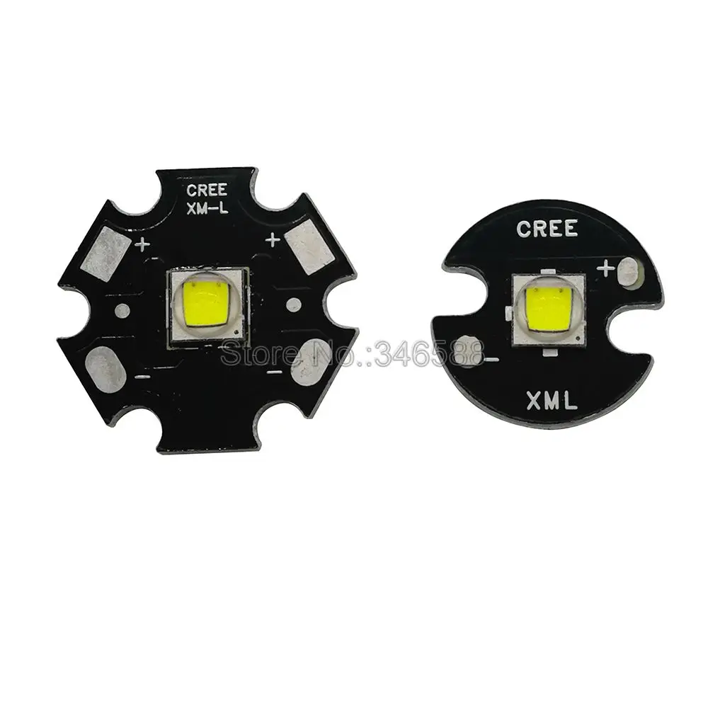 10W XM-L2 T6 XML2 T6 LED Light 20mm Black PCB White Warm White Neutral White + 22mm 5 Modes Driver For DIY Torch Flashlight