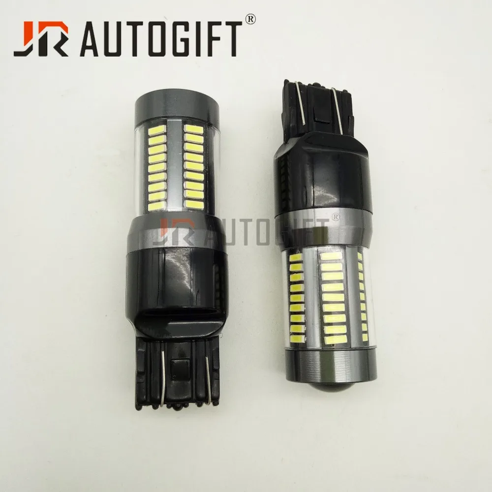 20pcsT20 7440 7443 66 SMD LED 4014 W21/5W White/Red Car Indicator Bulb Turn Signal Light Automobile Reverse Lamp DRL car styling