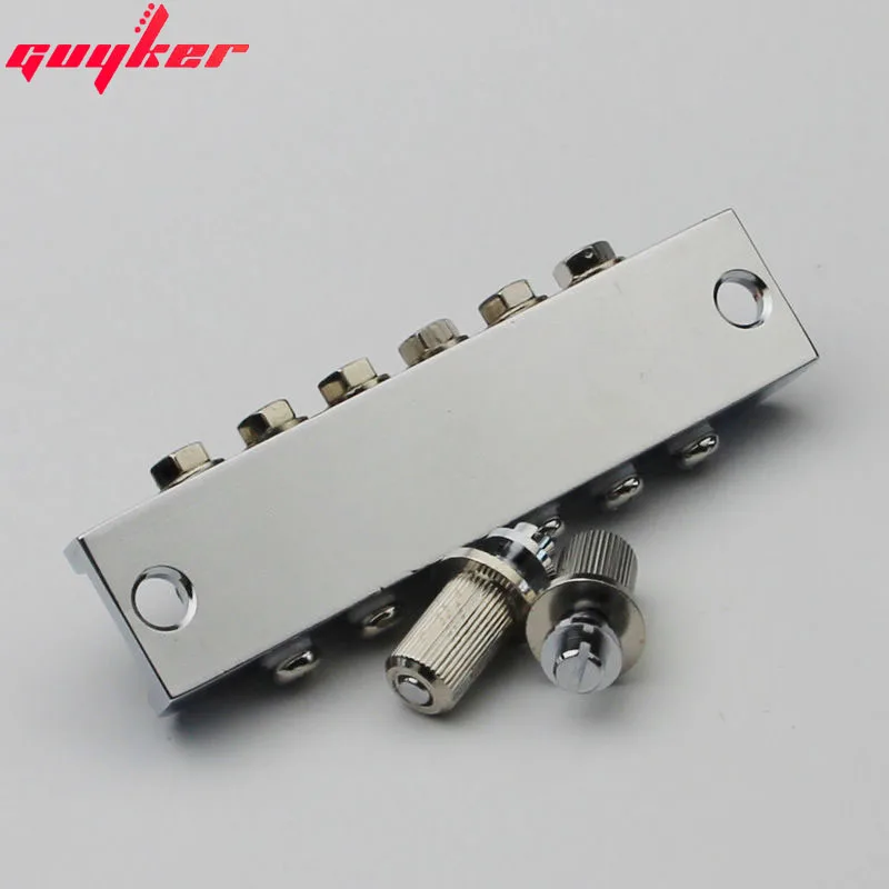 Chrome 6 String Guitar Bridge Roller Bridge For Guitar Mosrite Style Bridge MTB606