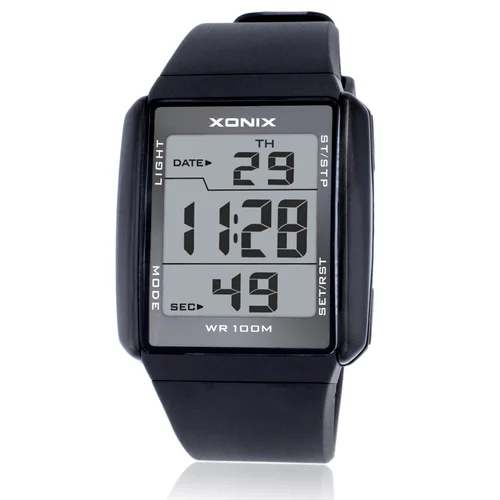 Relojes deportivos XONIX para hombre, resistente al agua, 100m, diversión al aire libre, reloj Digital multifunción, reloj de pulsera LED para nadar y correr, reloj para hombre