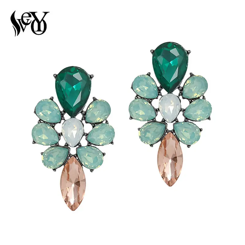 VEYO Crystal Earrings Stud Earring For Woman Trendy Zinc Alloy High Quality