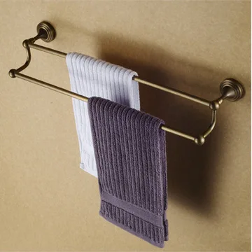 European antique copper towel rack towel bar bathroom towel rack thick solid base simple retro towel hanging