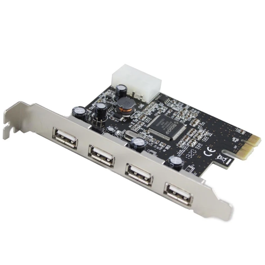 4 Ports USB 2.0 PCIE HUB CARD Renesas usb expansion USB 2.0 PCI-Express card Moschip