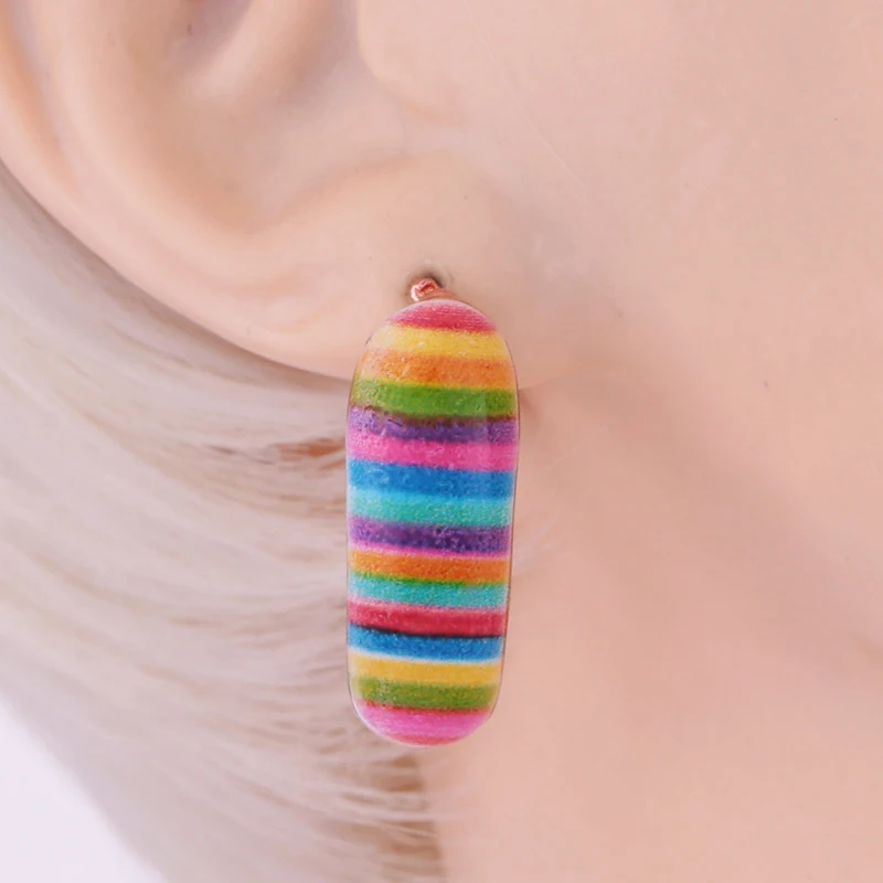 Sehuoran Oorbellen BOho Pendientes Mujer Moda 2018 Tiger Image Print Woman Earrings For DIY Designer HandMade Accessories