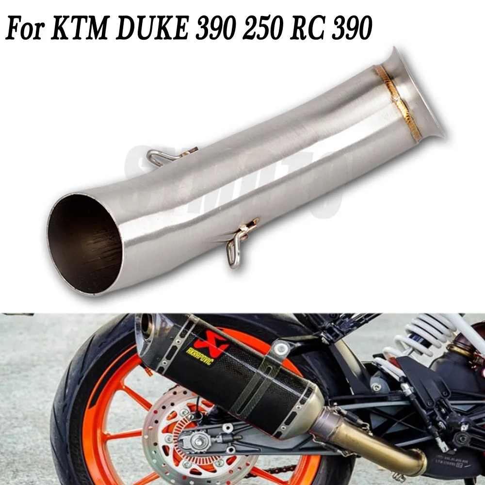 Motorcycle Exhaust Silencer Middle Link Pipe Moto Escape Accessories For KTM DUKE 390 250 RC 390 RC390 2017 2018 17 Slip-on