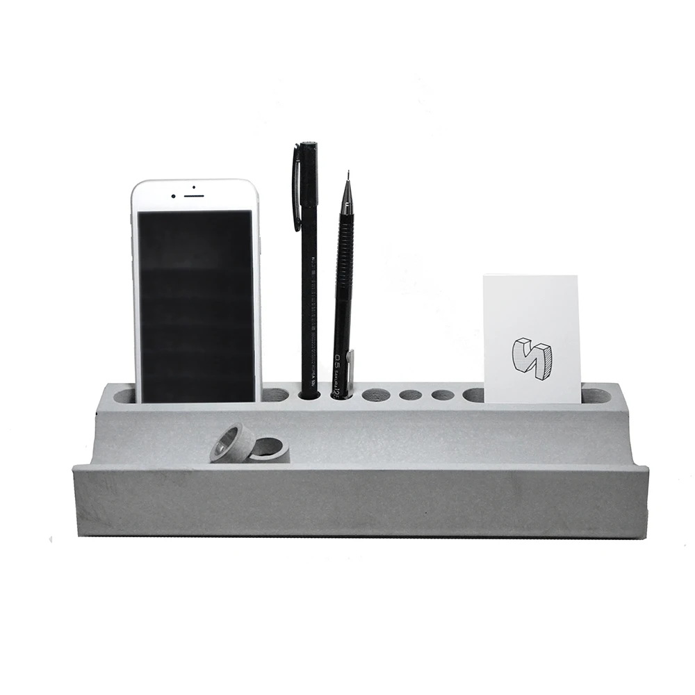 Unique office concrete storage box Creative Multi - function card phone pen cement storage box