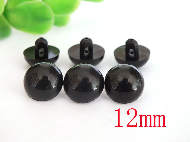 Nuevos botones redondos de costura de 4mm-12mm, Ojos de juguete para muñeca de costura a mano, 100 piezas