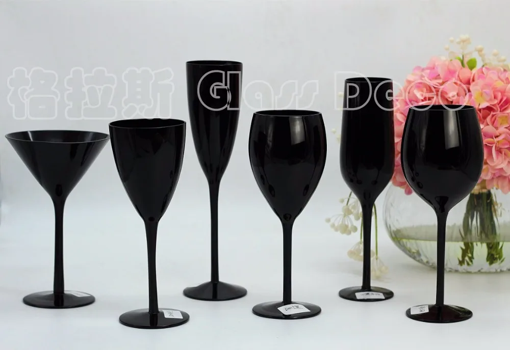 

Black red wine champagne cocktail juice cup wine color lead-free glass champagne glass ornaments