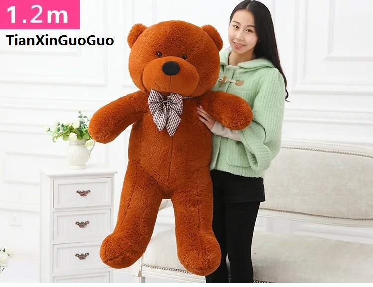 fillings toy dark brown Teddy bear plush toy stuffed bear large 120cm soft doll throw pillow Christmas gift b2800